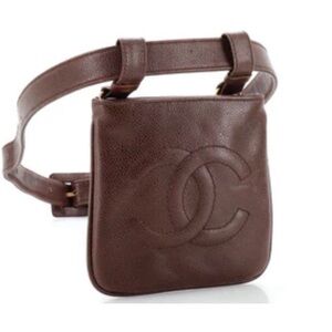 Chanel Brown Caviar Belt Bag